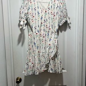 LC Lauren Conrad Multicolor Floral Textured Top